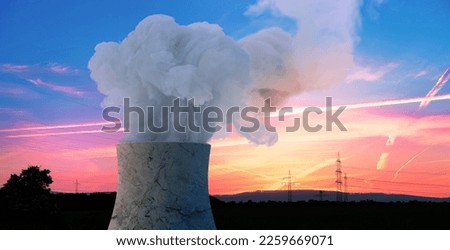 Similar – Image, Stock Photo Nuclear power plant Emsland