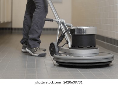 Industrial Cleaning Service. floor Cleaning machine. - Powered by Shutterstock