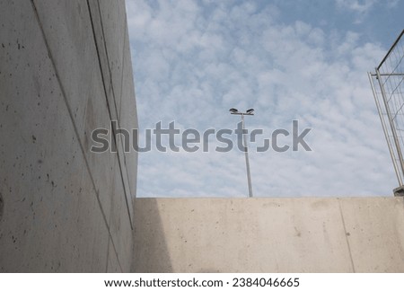 industrial concrete building and industrial architecture for mass production of goods