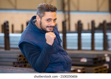 Industrial Construction Supplier Worker Posing