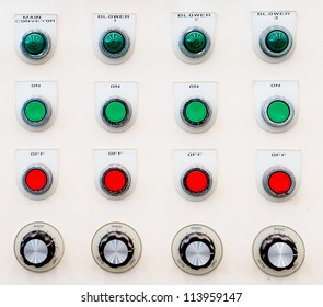 Industrial control panel installation button