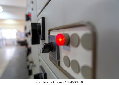 Industrial Control Panel Red Button