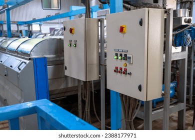 industrial control panel used for pressing machines in olive oil productions