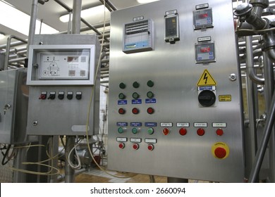 Industrial Control System In Modern Dairy Factory