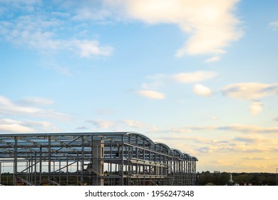 Industrial Distribution Warehouse Construction Frame In England Uk