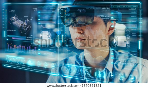 Industrial Factory Chief Engineer Wearing Ar Stock Photo (Edit Now ...