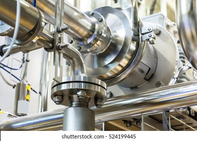 Industrial Factory equipment stainless tubes Food automation. - Powered by Shutterstock