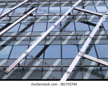 Industrial Glass Facade Of The Building