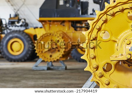 industrial heavy machinery assembling workshop on production line manufacturing factory