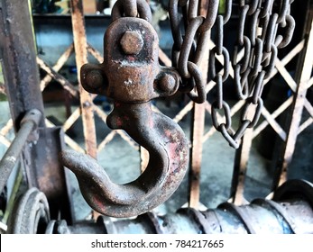 Industrial hook and chains.