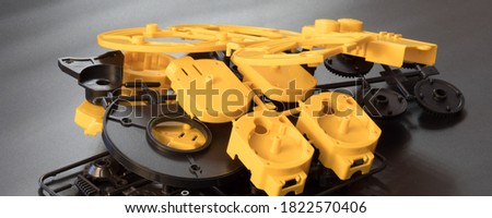 Industrial injection molding press  the manufacture of plastic parts