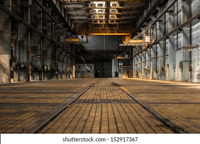 Industrial Interior Of An Old Factory Building