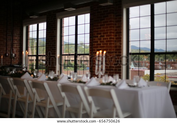 Industrial Loft Brick Walls Decorated Wedding Stock Photo Edit