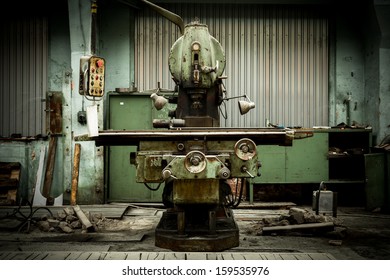 Industrial Machines In A Old Factory