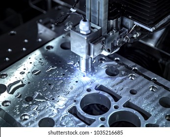 Industrielle Metall verarbeitende CNC-Wasserstrahlschneidemaschine.