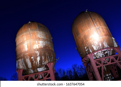 An Industrial Monument Of A Paper Mill In Upper Austria. These Stoves Were Used To Produce Pulp For Paper Production.