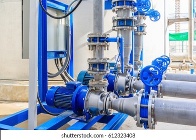 Industrial Motor Water Pump And Water Pipes