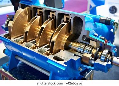Industrial Multistage Pump Cross Section Stock Photo (Edit Now)