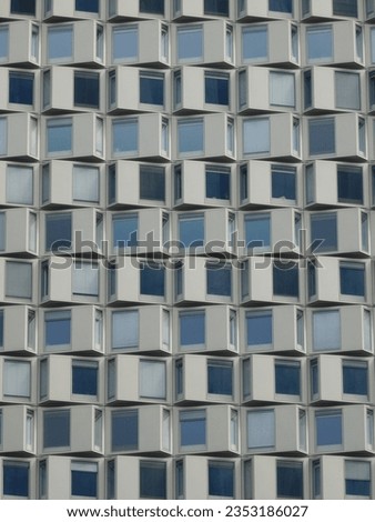 Industrial pattern of switch-like walls and windows