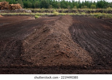 Industrial Peat Extraction On Peatlands In The Midlands Of Ireland. This Is Now Almost A Thing Of The Past, All Turf-fired Power Plants Are Closed.