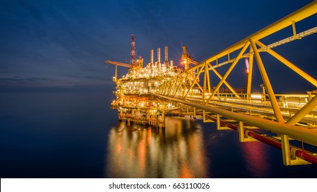 Industrial petroleum production and exploration business,Offshore oil rig drilling platform in the gulf of Thailand,Process platform for production oil and gas.