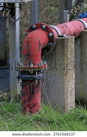 Industrial pipework at a processing facility