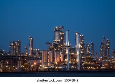 Industrial Plant At Dusk