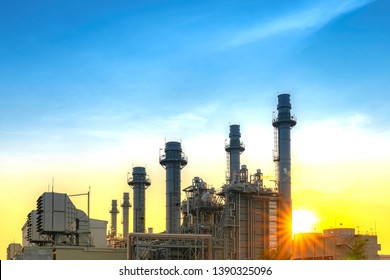 Industrial power plant,gas turbines, generating electricity - images - Shutterstock ID 1390325096
