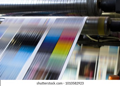 Industrial Printing Of Magazines With A Rotary Press