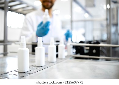 Industrial Production Of Hand Sanitizer For Disinfection.  