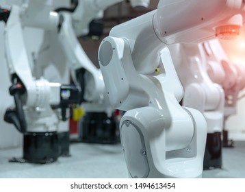 Industrial Robot Arm Close Up