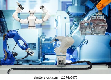 Industrial Robotics Gripping Smart Robot Robotics Stock Photo ...