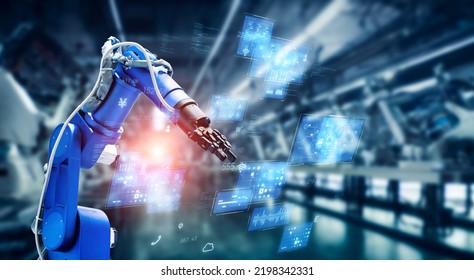 Industrial robots and technology. Factory automation. - Powered by Shutterstock - Get 15% off with code: PIKWIZARD15