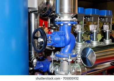 Industrial Rotary Valve And Piping.