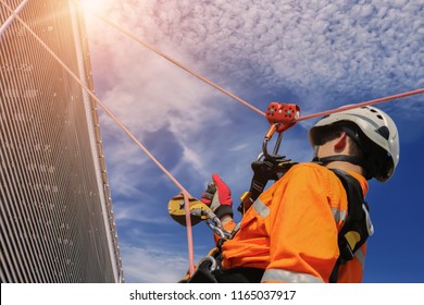 Industrial Safety Man Sprinkle Close Up  Safety Helmet, Safety Demonstration Of The Height Success From Worker Wear Equipment Protective Fore Standard ISO Concept On Building Construction Background