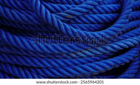 industrial sandy rope as blue background