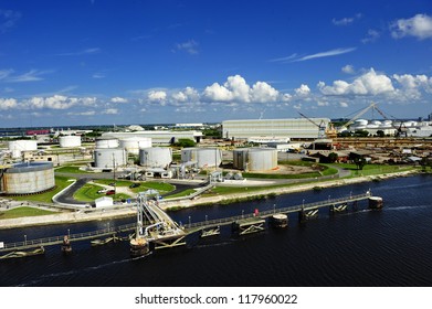 The Industrial Side Of The Port Of Tampa, Florida