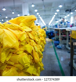 Industrial Size Clothes Factory In Asia.