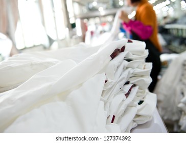 Industrial Size Clothes Factory In Asia.