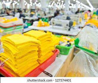 Industrial Size Clothes Factory In Asia.