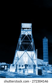 Industrial Stage Winch For Shaft Sinking And Drilling Derrick In MaCheng Iron Mine On July 12, 2012, Luannan County, Hebei Province, China 