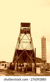 Industrial Stage Winch For Shaft Sinking And Drilling Derrick In MaCheng Iron Mine On July 12, 2012, Luannan County, Hebei Province, China
