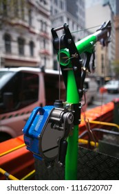 Industrial Stand By Manhole Fall Arrest Tripot Confined Space Vertical Safety Rescue Equipment On The Street At Sydney Downtown Sydney City CBD, Australia 