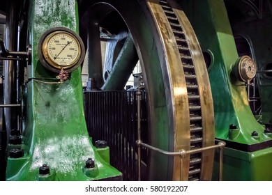 Industrial Steam Engine Fly Wheel. 