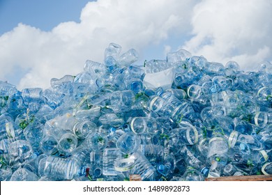 Industrial Village / T Jetty Area - Male', Maldives - July 30, 2017 - Dumped Plastic Bottles