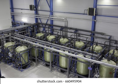 Industrial Water Treatment System. Tanks Filters