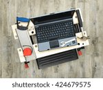 An industrial work bench