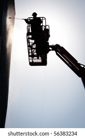 Industrial Worker Wash Building With High Pressure Water