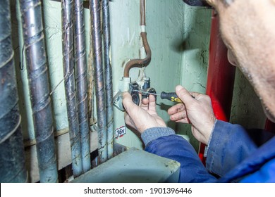 Industrial Worker Working In A Factory