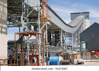 Industrial Zone Conveyor Belt System On Gold Mine South Africa